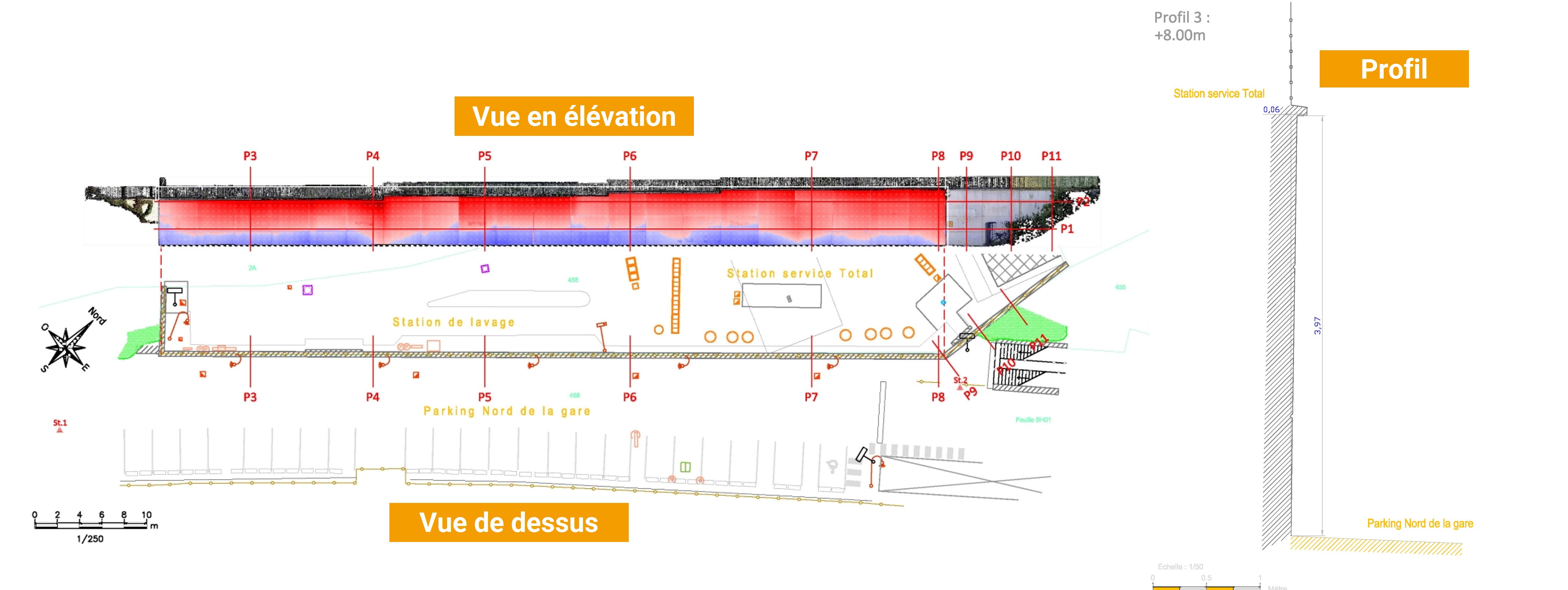 Soutenement Lasergrammetrie