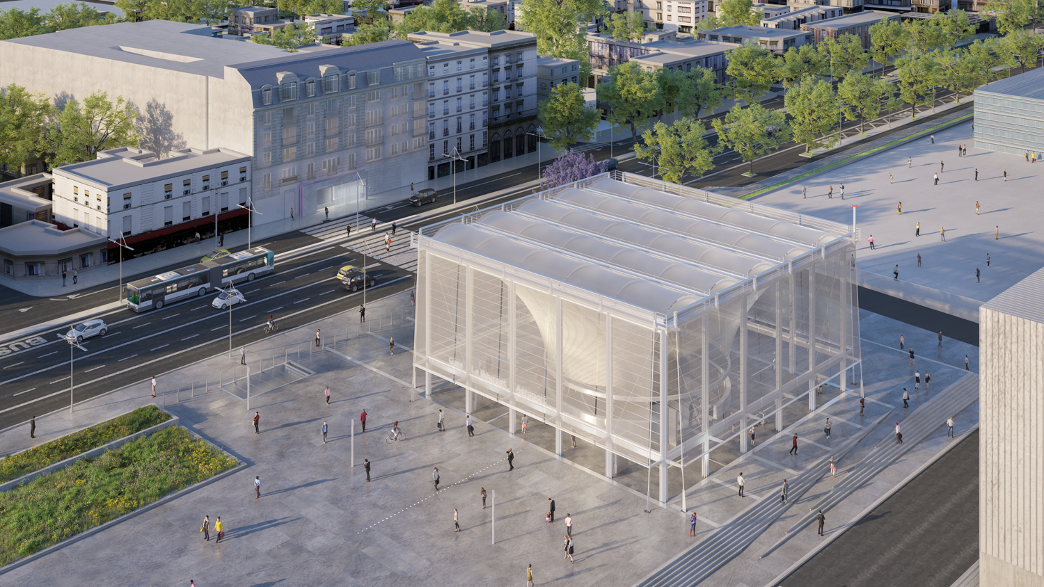 Perspective Gare Lebourgetaéroport 2 1500Px (C)SGP Ateliernovembre